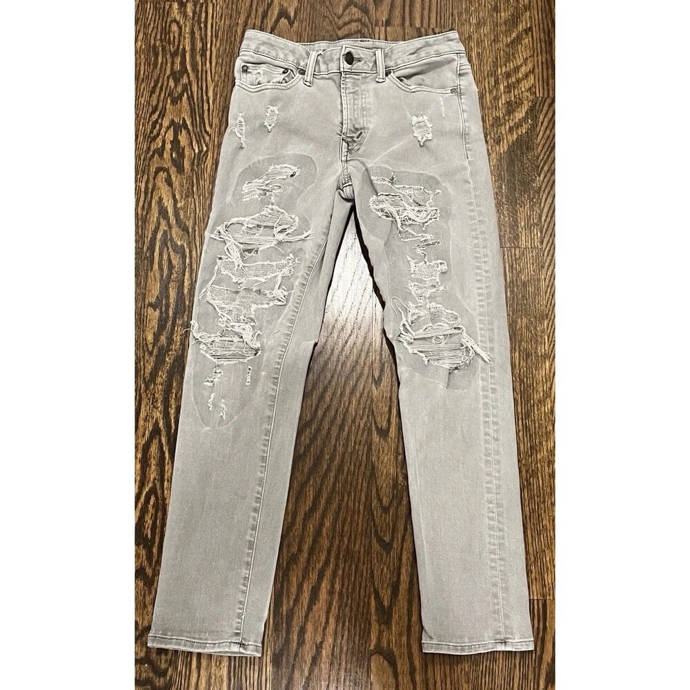 American Eagle Distressed Jeans Men 29 x 30 Gray Air Flex Stretch Denim Pants